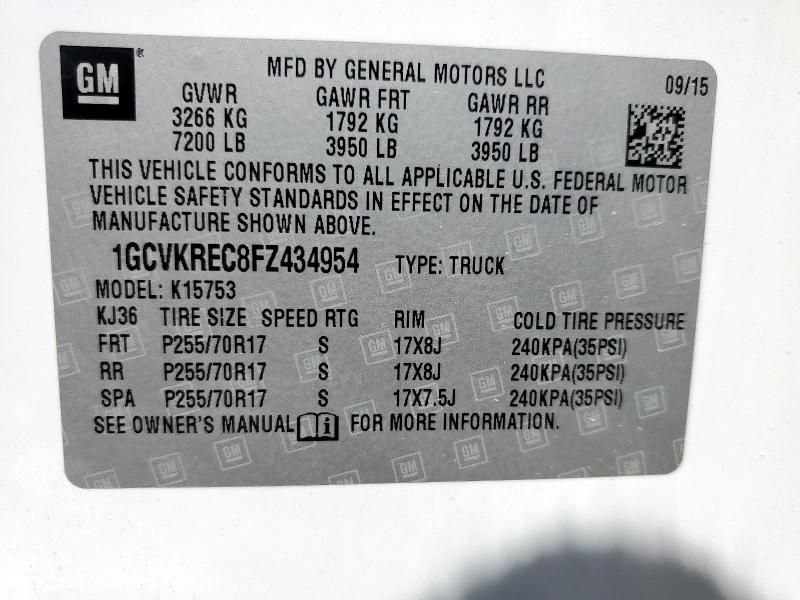 2015 Chevrolet Silverado K1500 lt