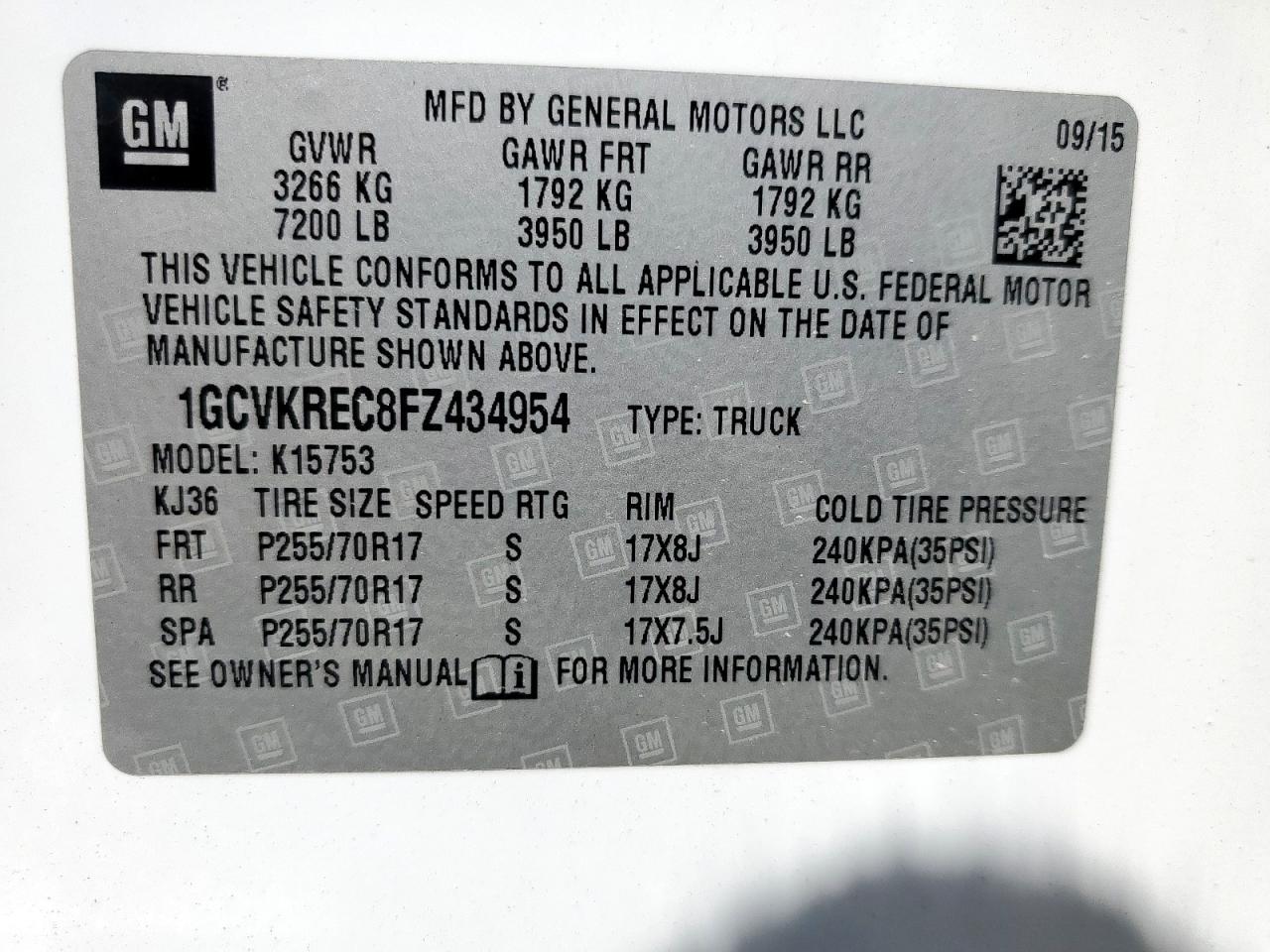 2015 Chevrolet Silverado K1500 lt