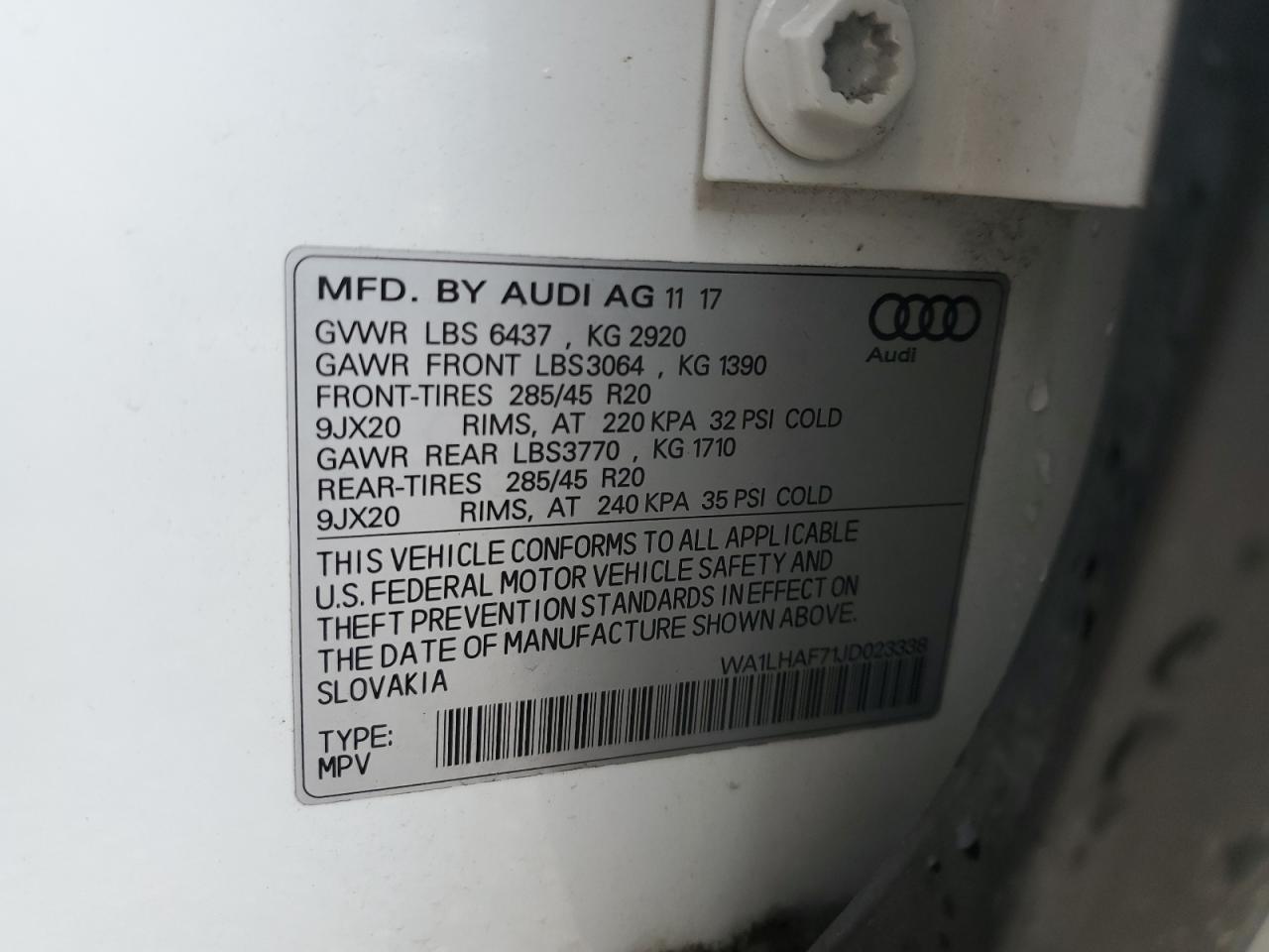 2018 Audi Q7 Premium Plus