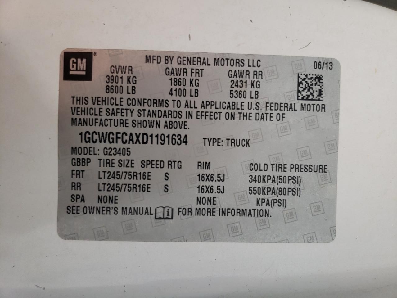 2013 Chevrolet Express G2500