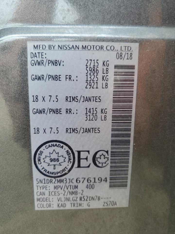 2018 Nissan Pathfinder s