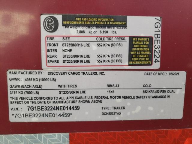 2022 Discovery Cargo DCH8532TA5 Enclosed Cargo Trailer