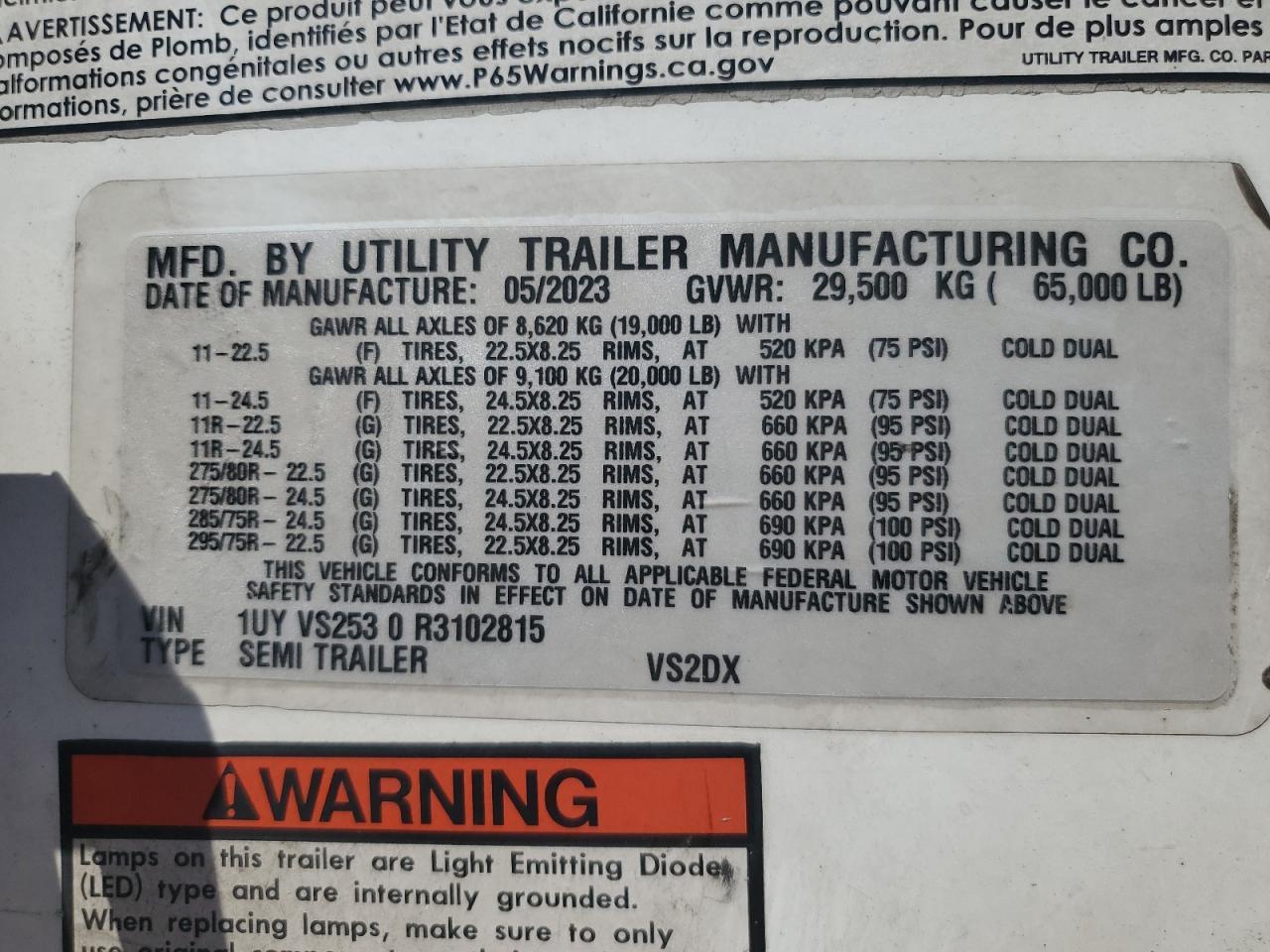 2024 Utility VS2DX DRY Van Trailer
