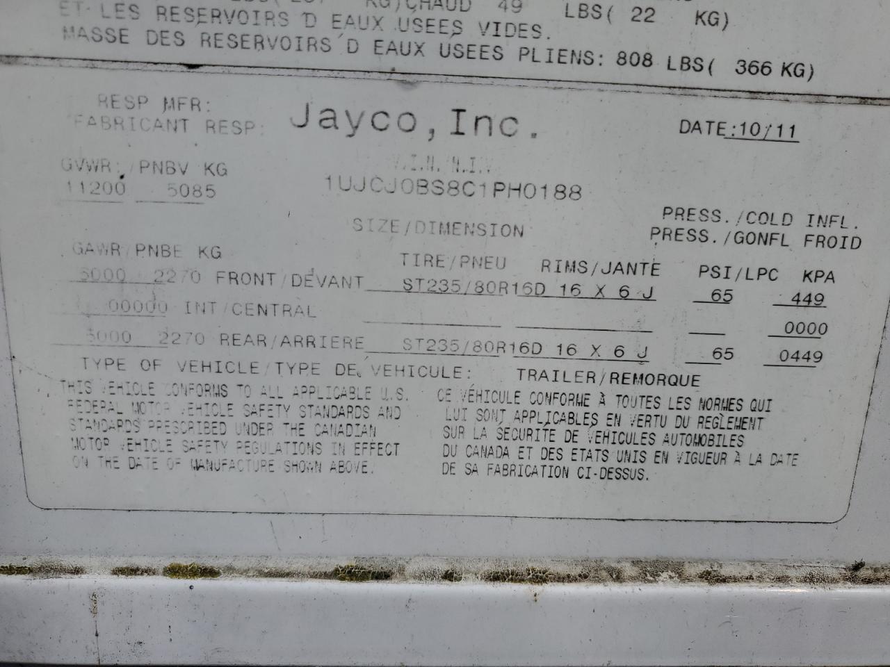 2012 Jayco Jay Trailers