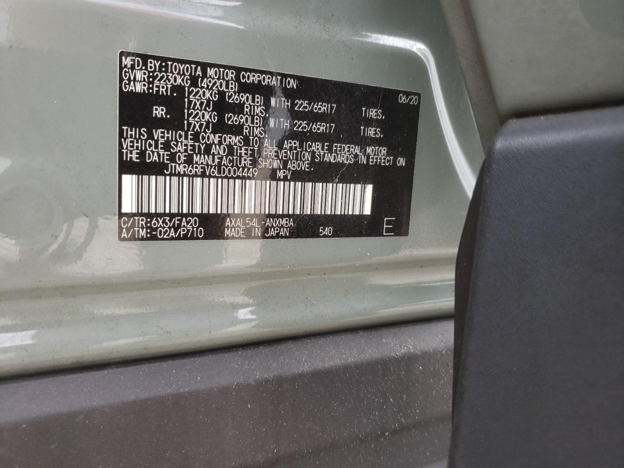2020 Toyota Rav4 xle