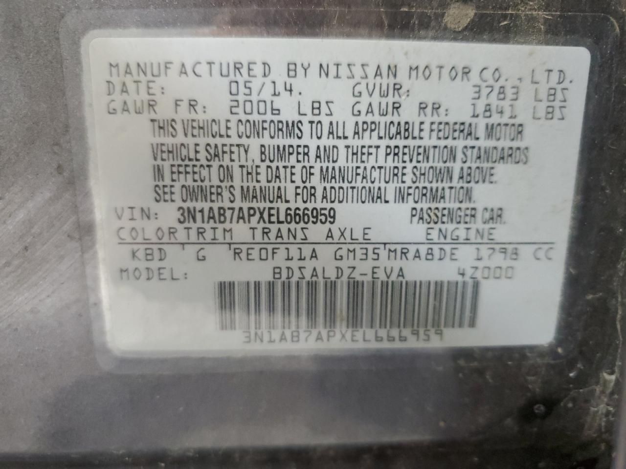 2014 Nissan Sentra s