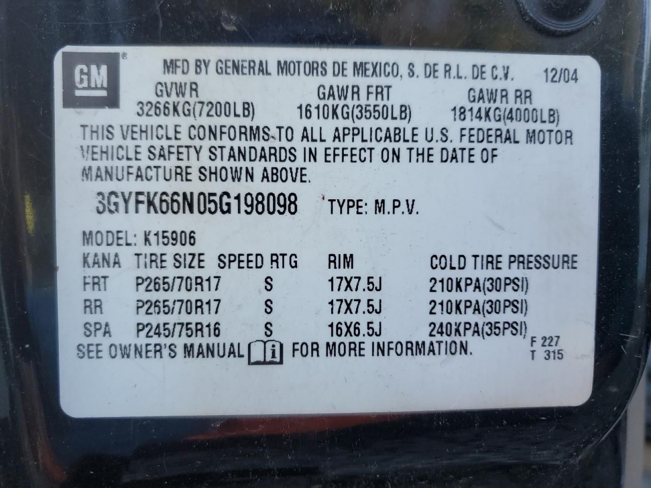 2005 Cadillac Escalade esv