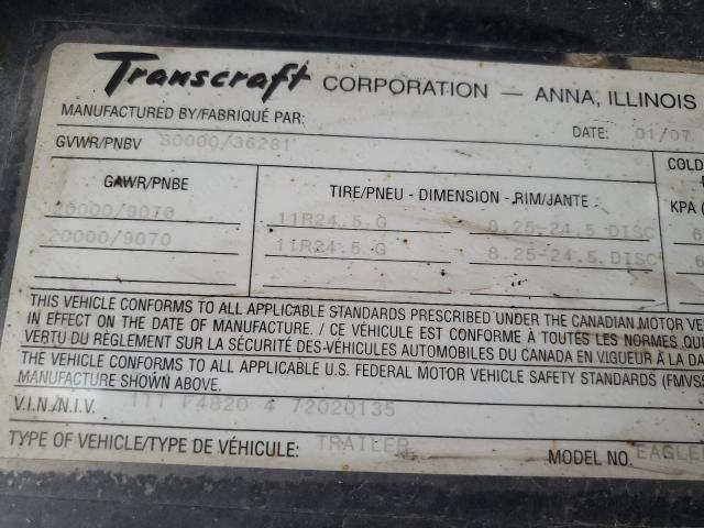 2007 Transcraft Flatbed Trailer