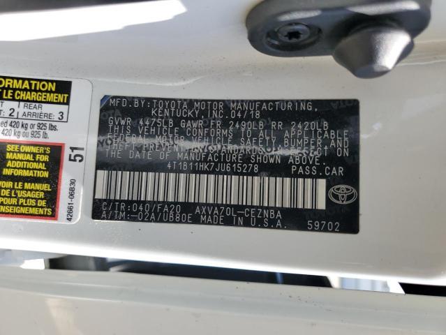 2018 Toyota Camry le