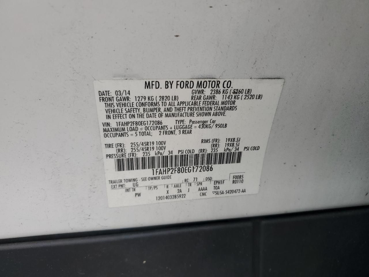 2014 Ford Taurus Limited