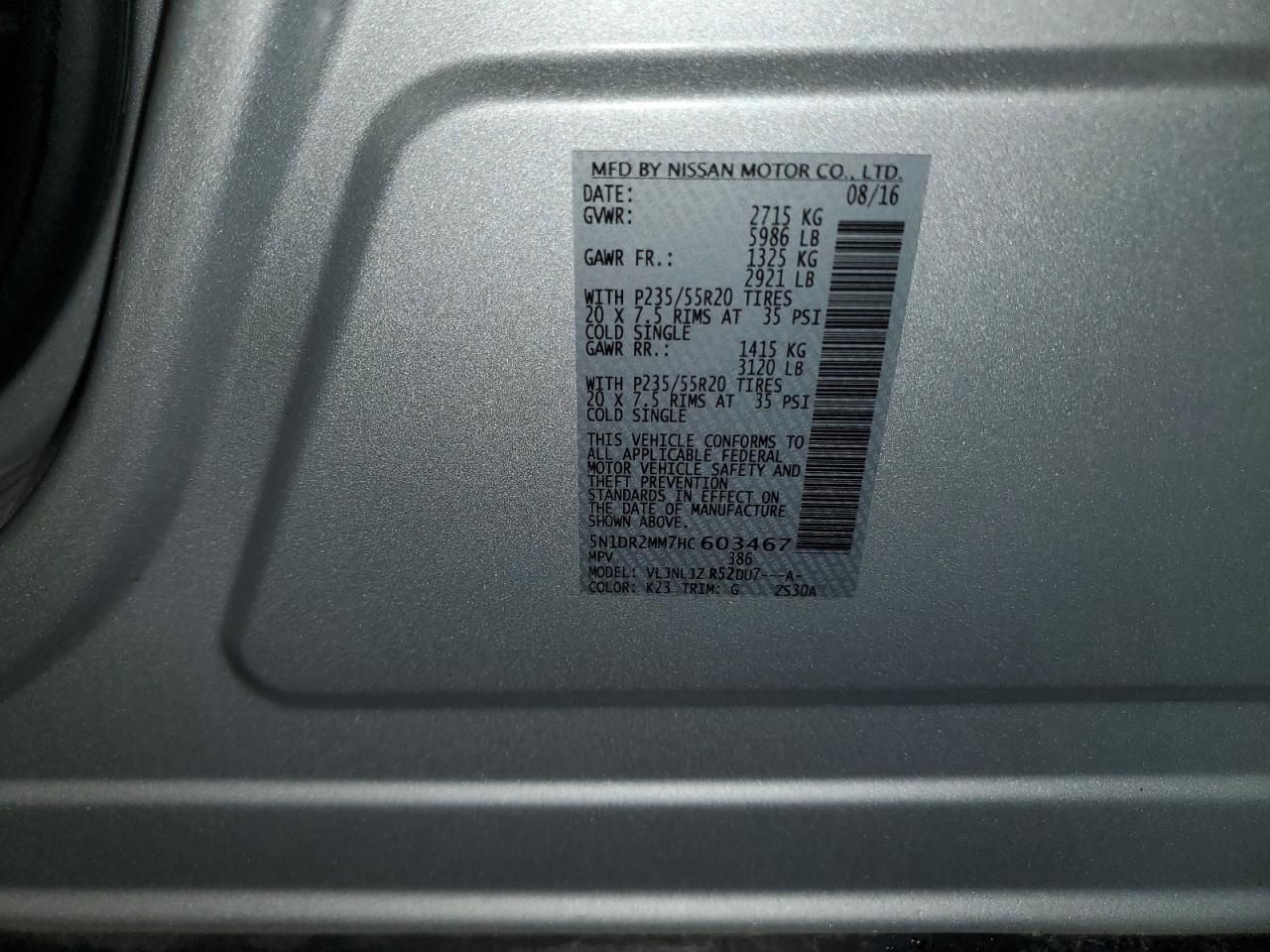 2017 Nissan Pathfinder s