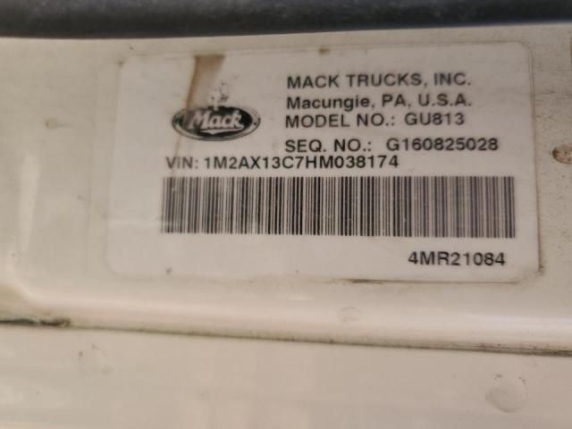 2017 Mack GU813 Dump Truck