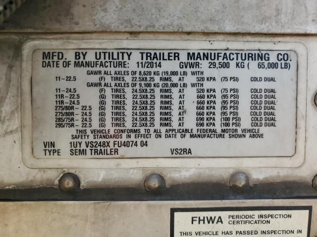 2015 Utility 2015  VS2RA-Refrigerated Van Trailer