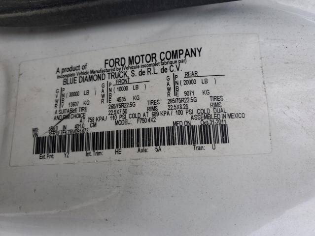 2011 Ford F750 Super Duty Utility / Service Truck