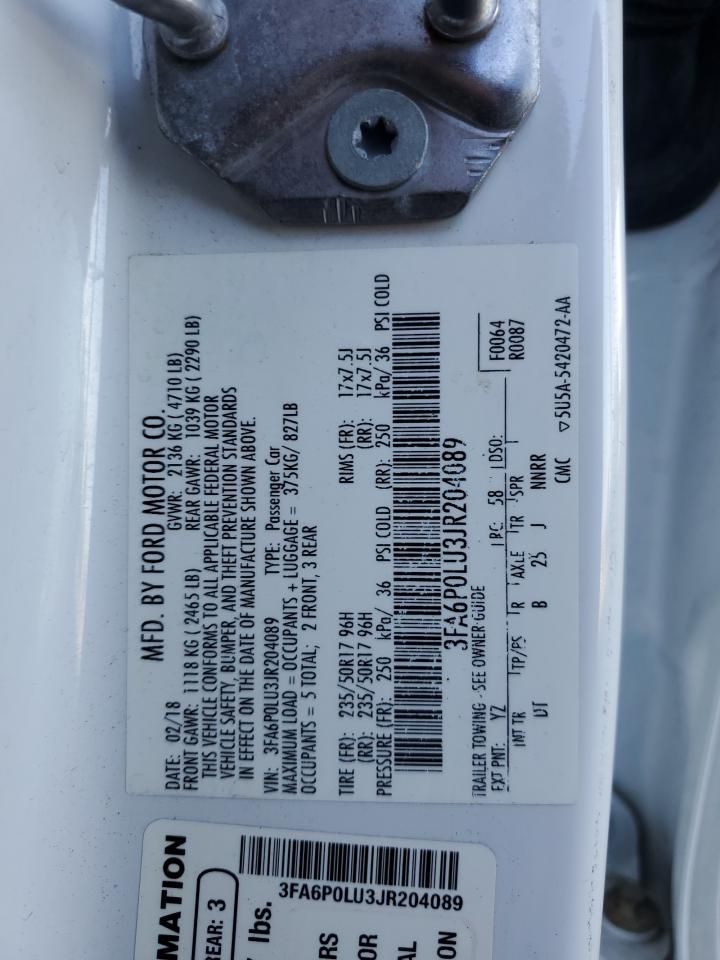 2018 Ford Fusion se Hybrid