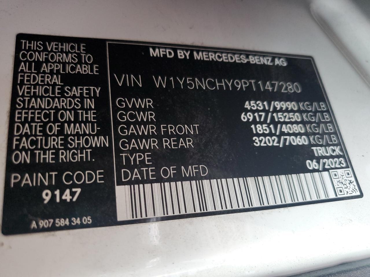 2023 Mercedes-Benz 2023 MERCEDES-BENZ Sprinter 3500 Delivery Van