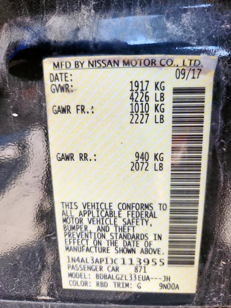 2018 Nissan Altima 2.5 s