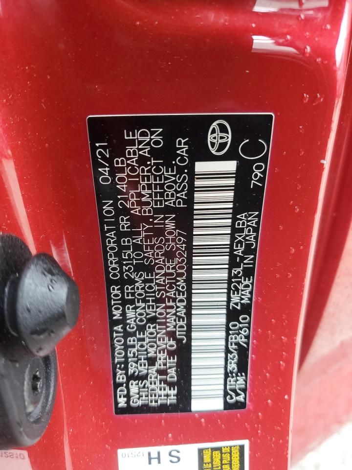 2021 Toyota Corolla le