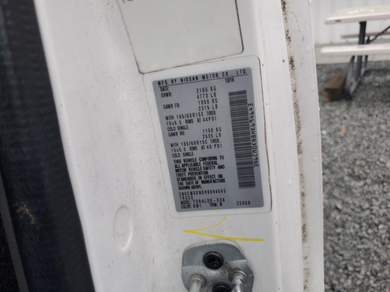 2017 Nissan NV200 2.5S