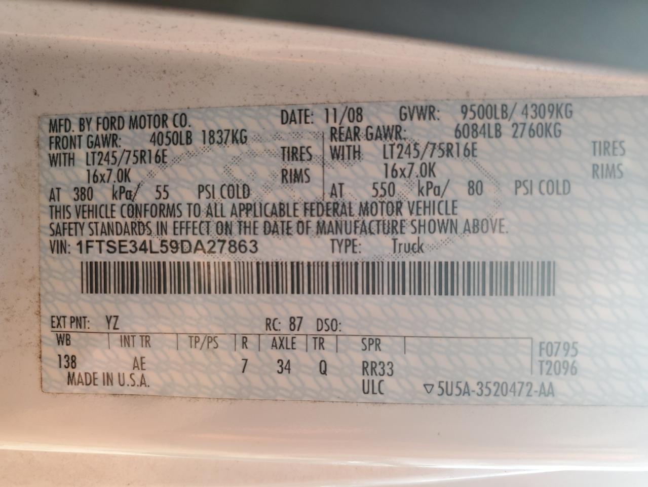 2009 Ford Econoline E350 Super Duty Van