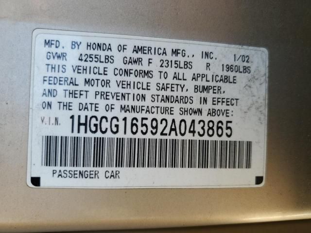 2002 Honda Accord ex