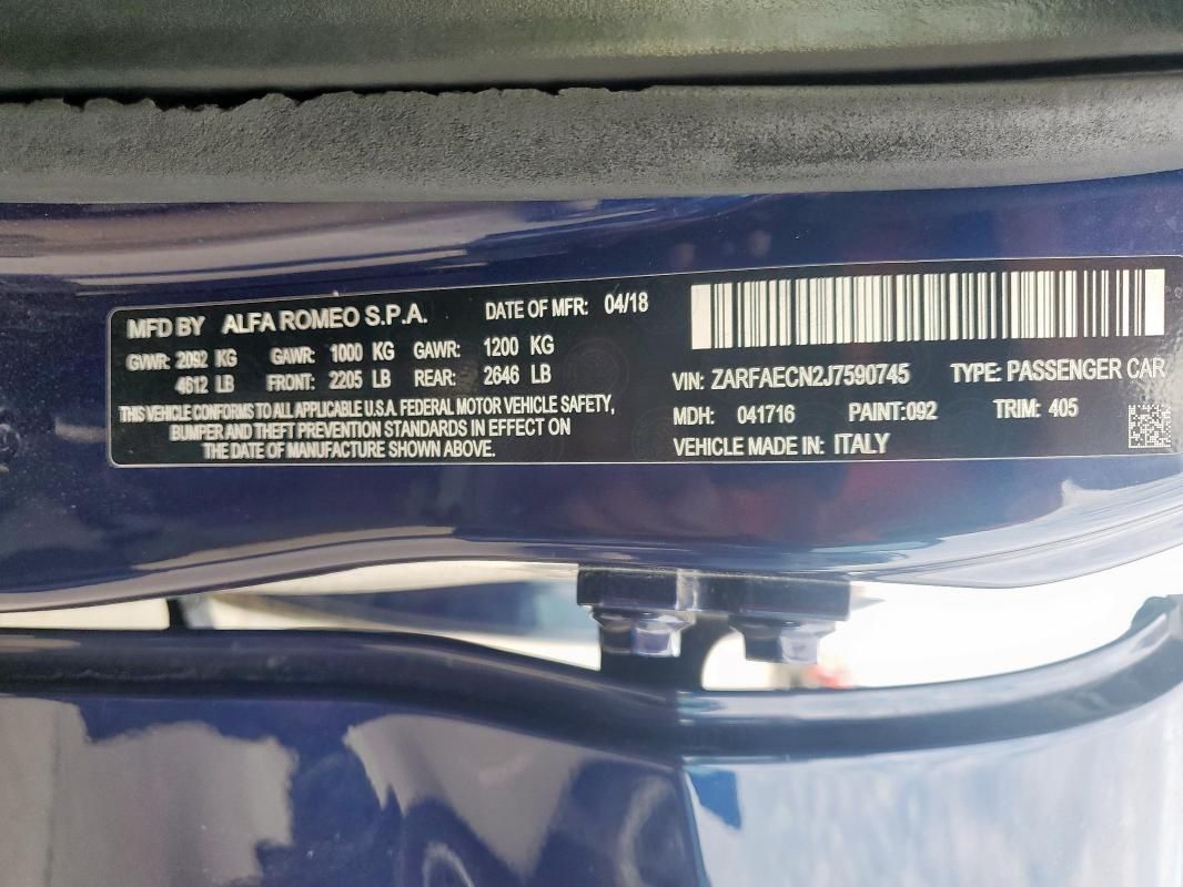 2018 Alfa Romeo Giulia TI