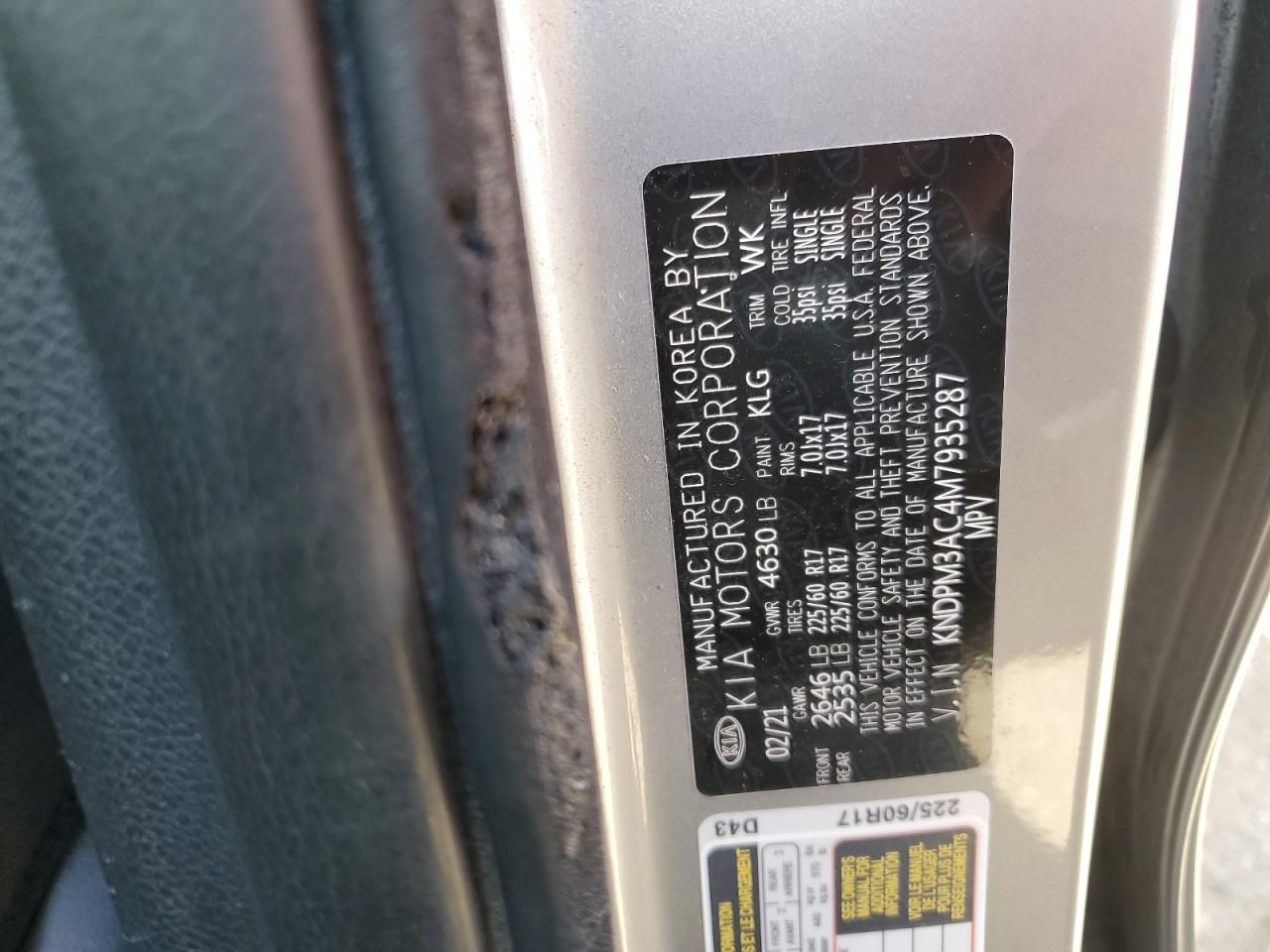 2021 KIA Sportage lx