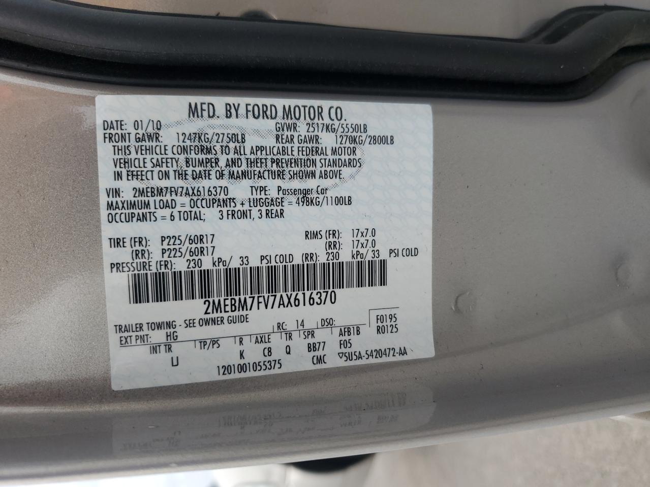 2010 Mercury Grand Marquis ls