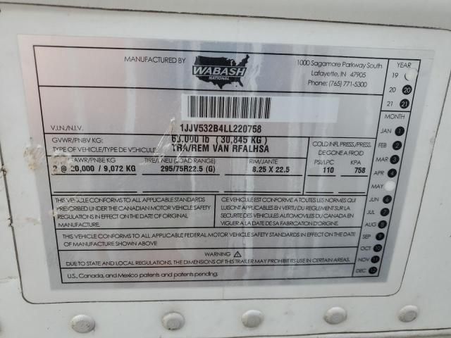 2020 Wabash Rfalhsa Refrigerated Van Trailer