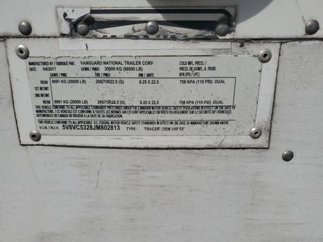 2018 Vanguard VXP53  DRY Van Trailer