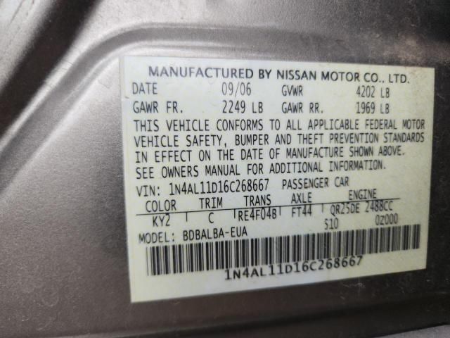 2006 Nissan Altima S
