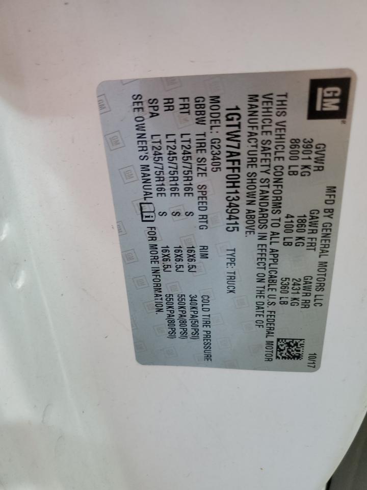 2017 GMC Savana G2500