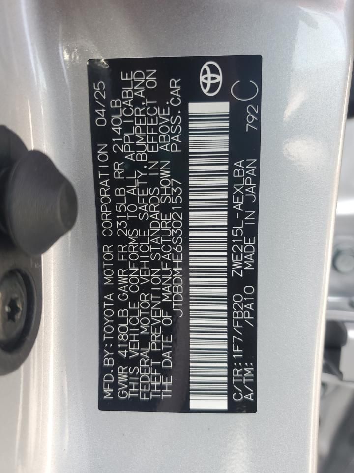 2025 Toyota Corolla le