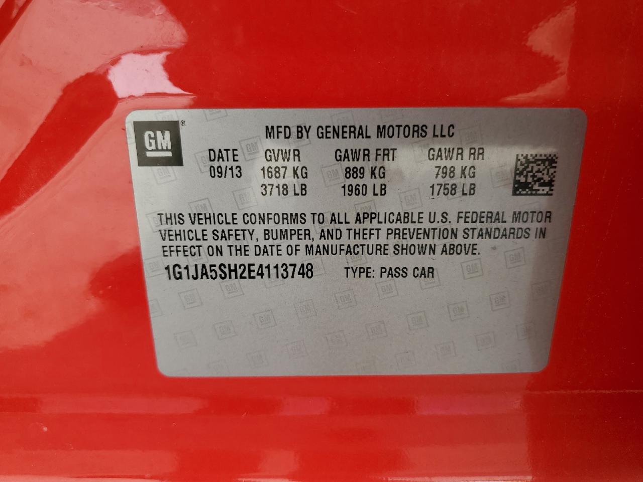 2014 Chevrolet Sonic ls
