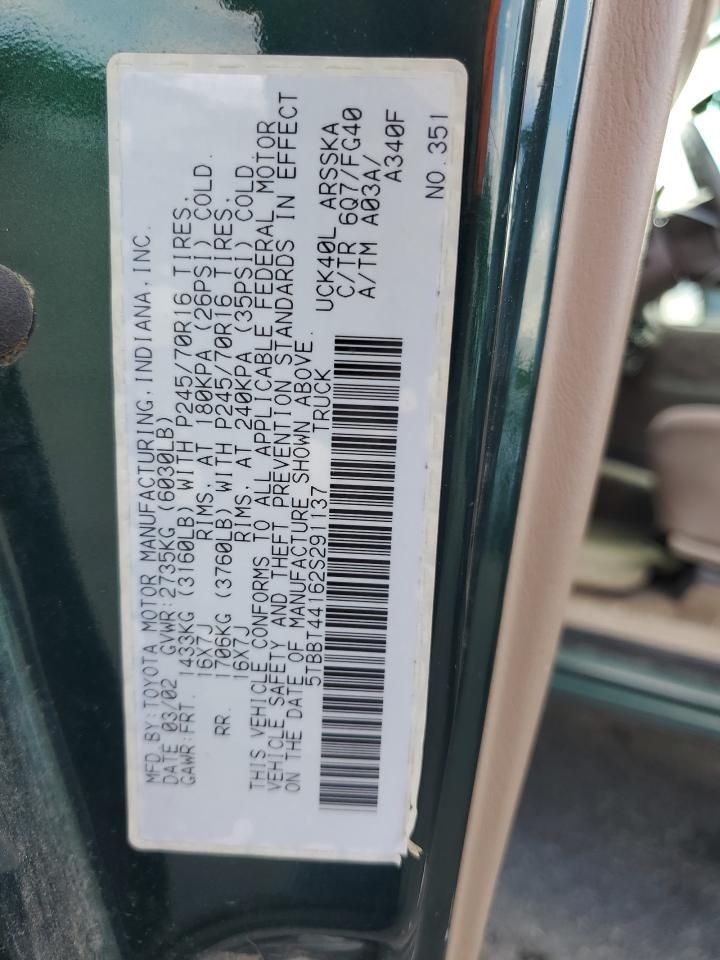 2002 Toyota Tundra Access cab