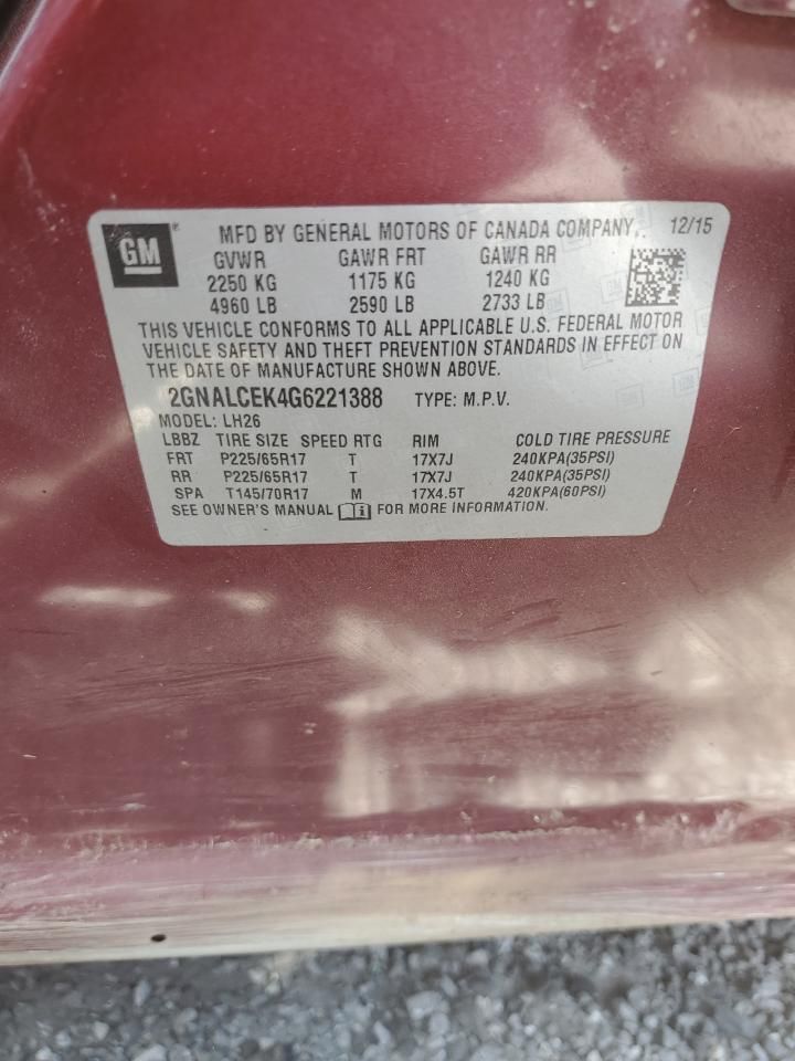 2016 Chevrolet Equinox lt