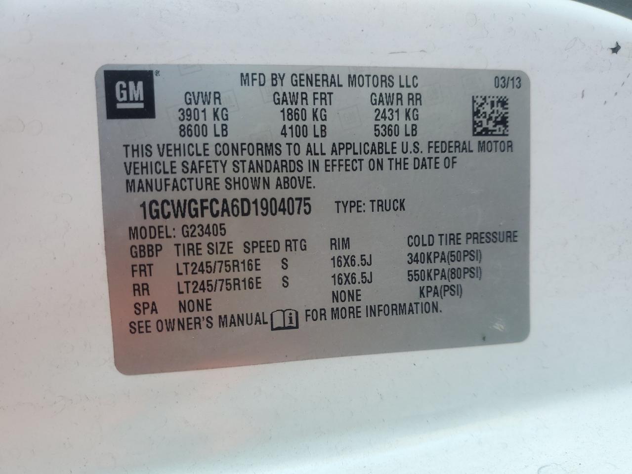 2013 Chev Express G2500