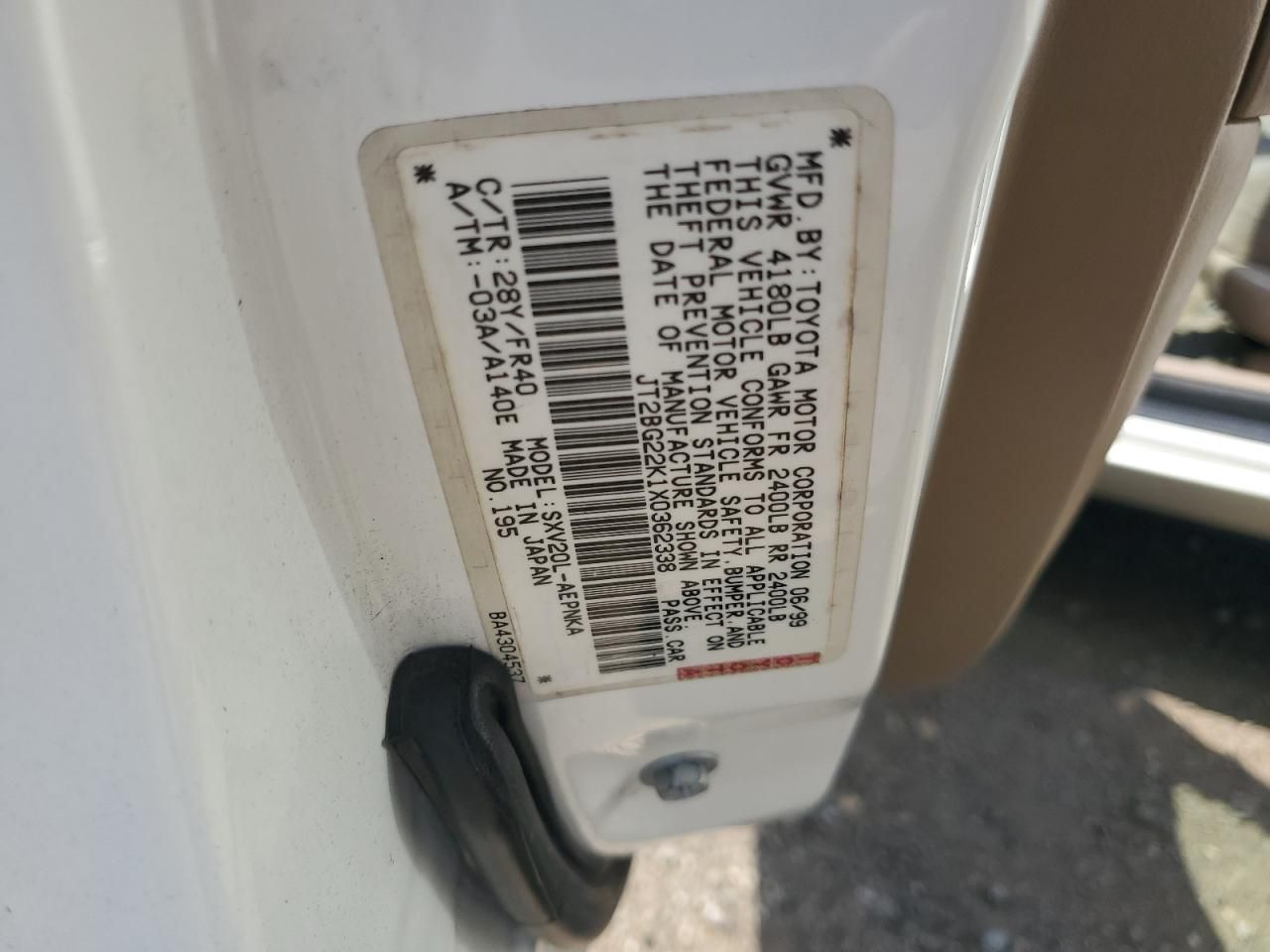 1999 Toyota Camry le