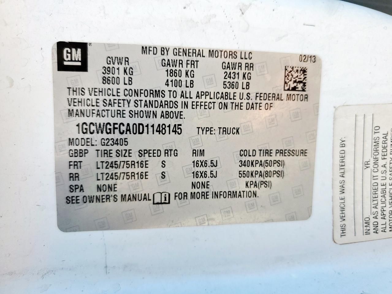 2013 Chevrolet Express G2500