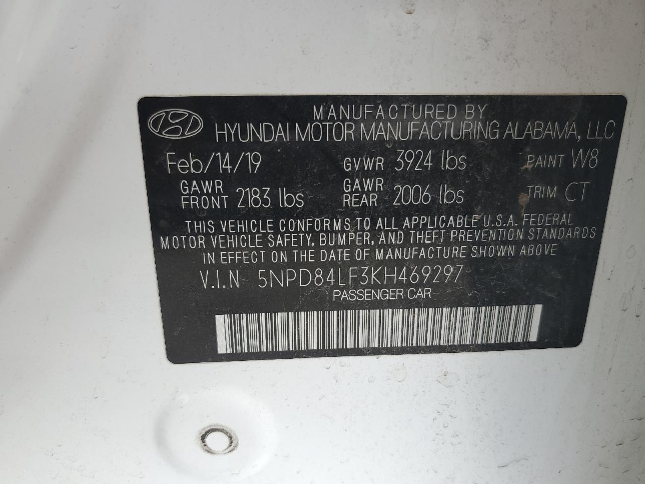 2019 Hyundai Elantra sel
