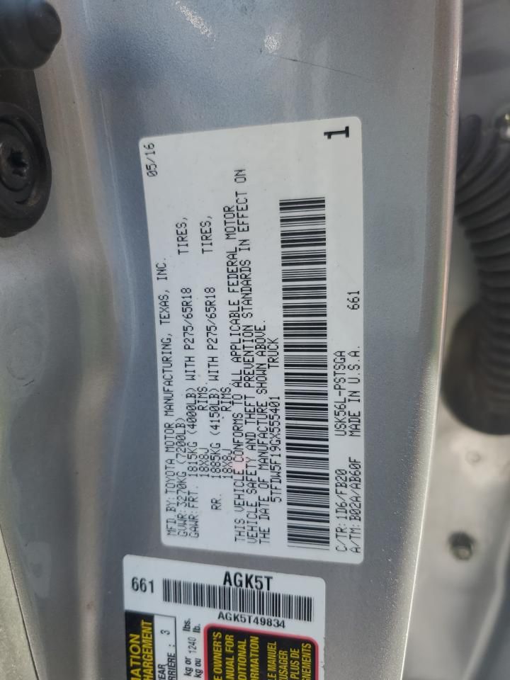 2016 Toyota Tundra Crewmax SR5