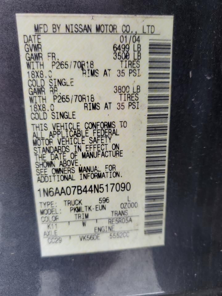 2004 Nissan Titan XE