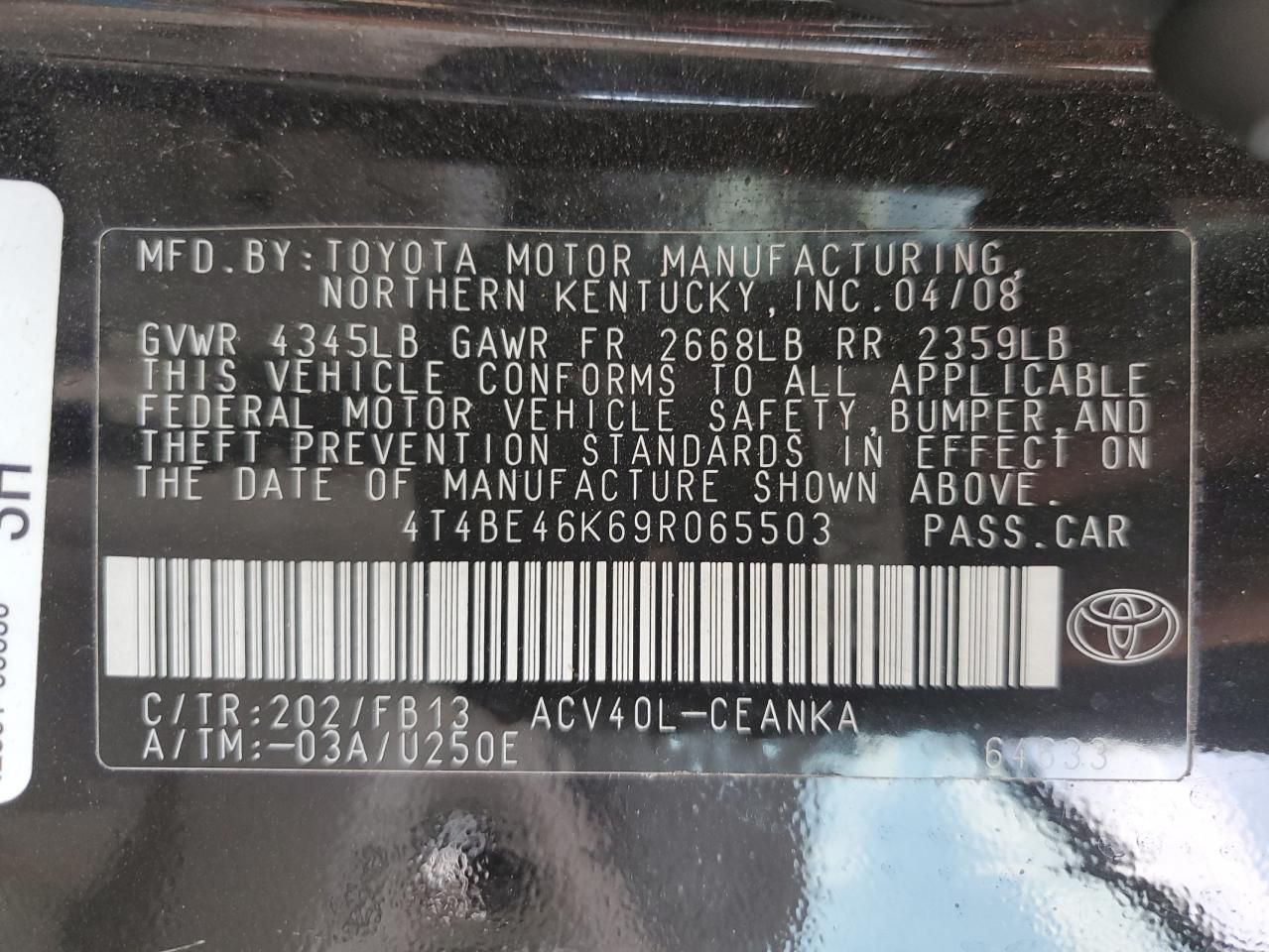 2009 Toyota Camry Base