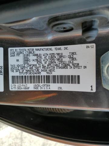 2012 Toyota Tundra Double cab SR5