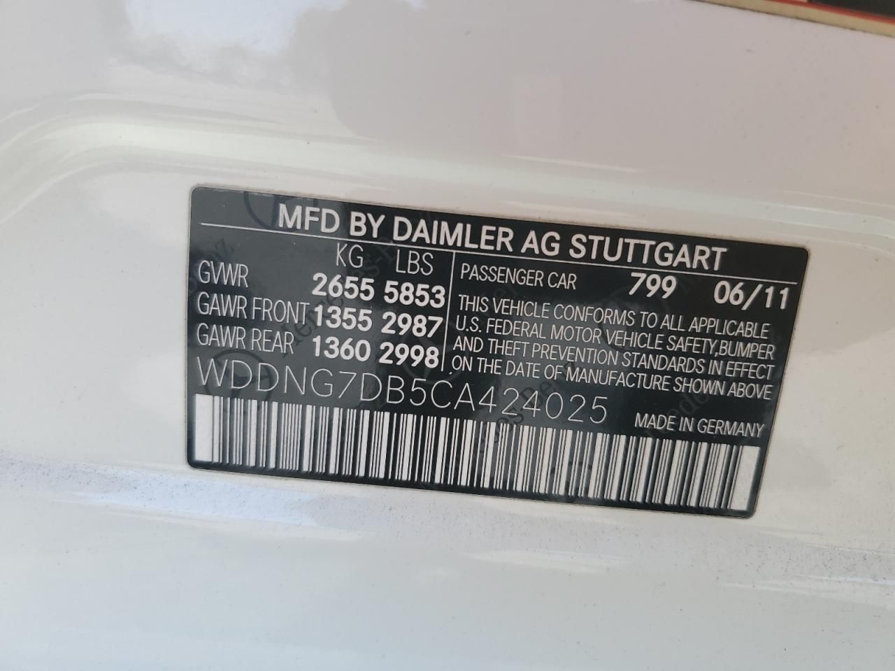 2012 Mercedes-Benz S 550