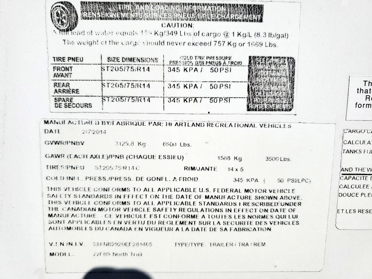 2014 Trailers 2014 North Country Camper