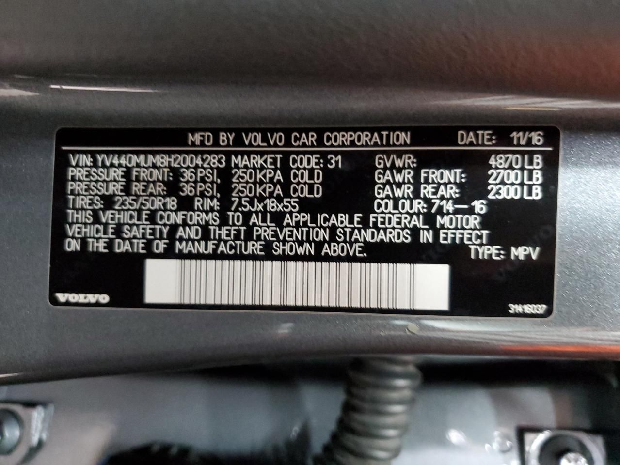 2017 Volvo S60 Cross Country T5