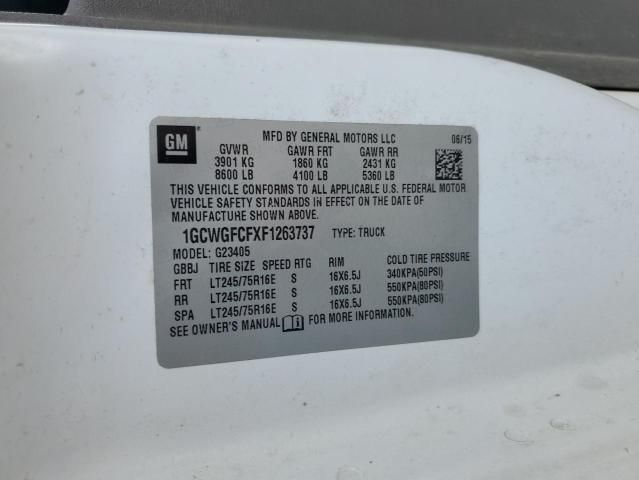 2015 Chevrolet Express G2500