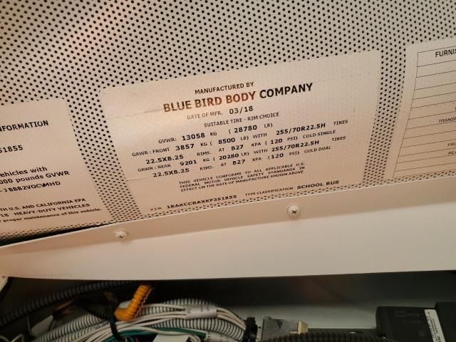 2019 Blue Bird School Bus / Transit Bus