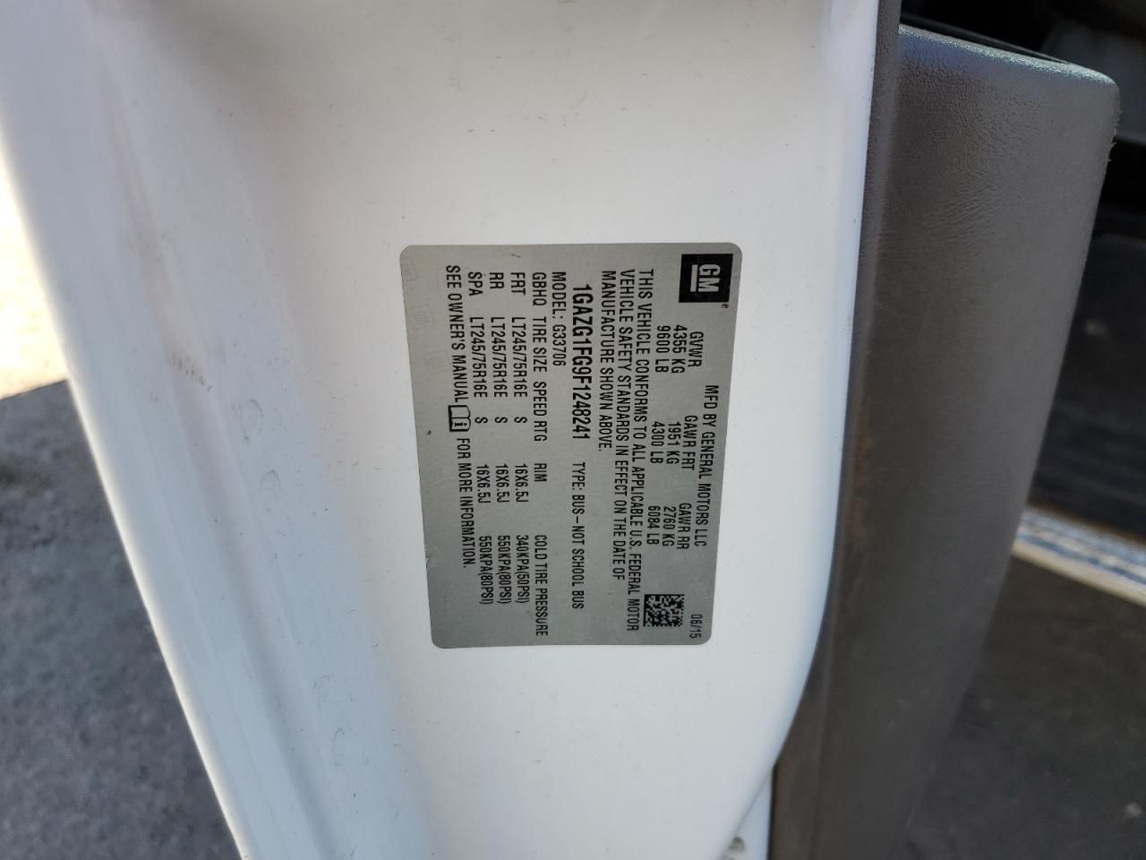 2015 Chevrolet Express G3500 LT